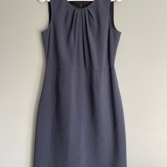 Elie Tahari Navy Blue Structured Dress - Picture 2 of 7